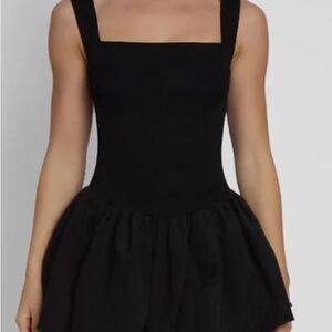 LEAU Bisou Bubble Knit Mini Dress – Black (XS) NWT
